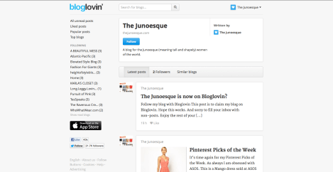 bloglovin screenshot