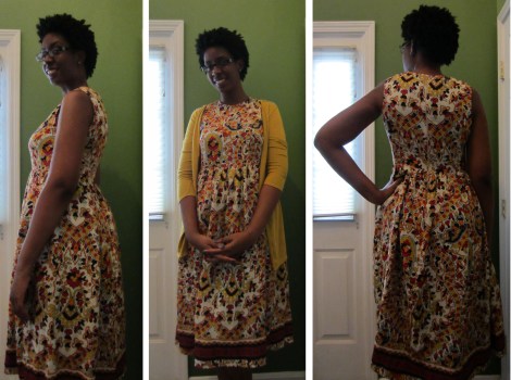 ASOS Midi Dress in Mosaic Print