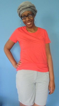 Crew Pocket Tee and Boyfriend Shorts in Crystal Blue Dusk (basically gray)